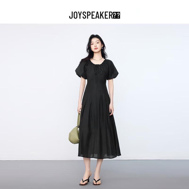 

JOY SPEAKER 2025 Summer Elegant Puff Sleeve Midi Dress M