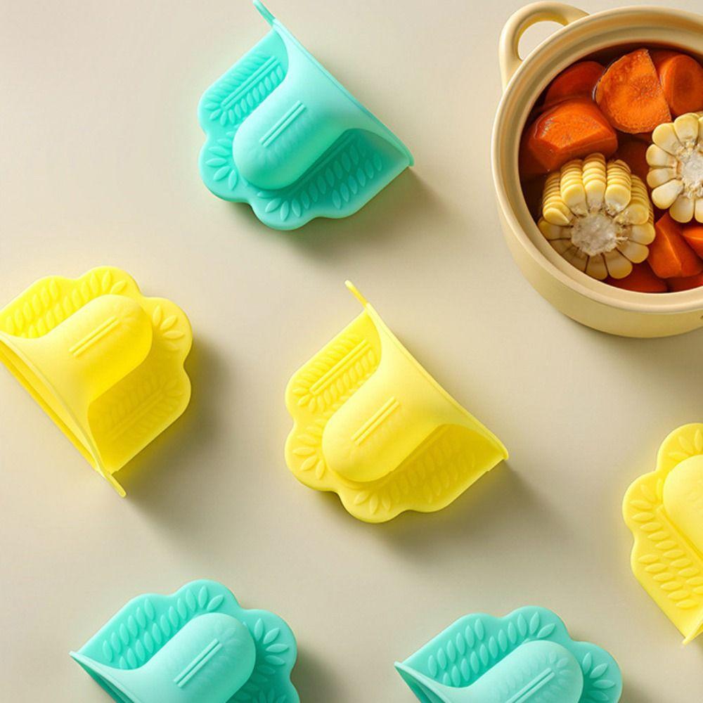 Kreative Silikon-Isolierhandschuhe Rutschfeste Küchen-Handklemmen Hitzebeständige Handschuhe Kochen