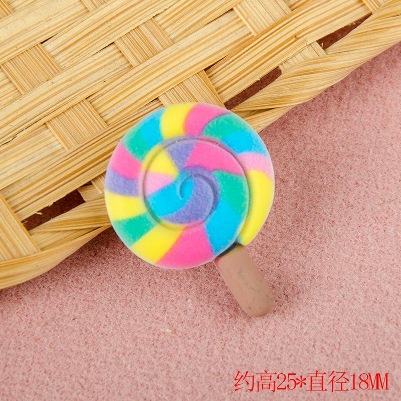 10PCS Resin Colorful Cartoon Rabbit Cherry Cone Cream Lollipop Popsicle Scrapbook Flatback 3D Food Figurine DIY Decor Crafts