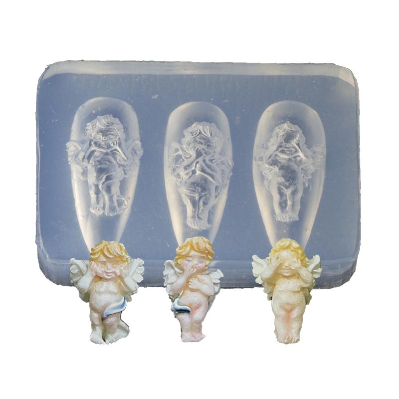 Angel Cupid Magic Wand Silicone Mold Nail Art Carving Mold Suitable for Diy Nail Art Decoration Supplies Nail Tool