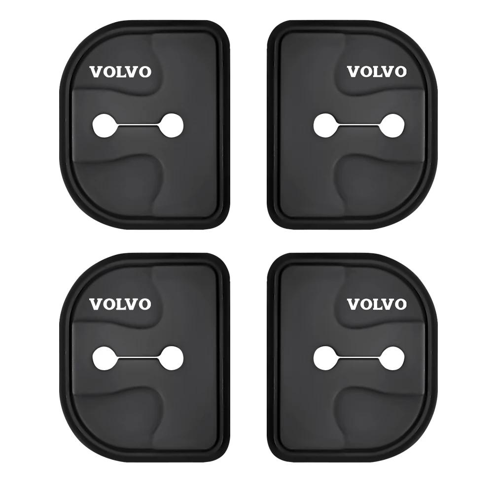 qsvmh6 Silicone Car Door Lock Cover Shock Absorber Accessories For Volvo XC90 V90 V60 XC60 V40 EC40 EX40 S80 S60 S90 C40 XC40 V70