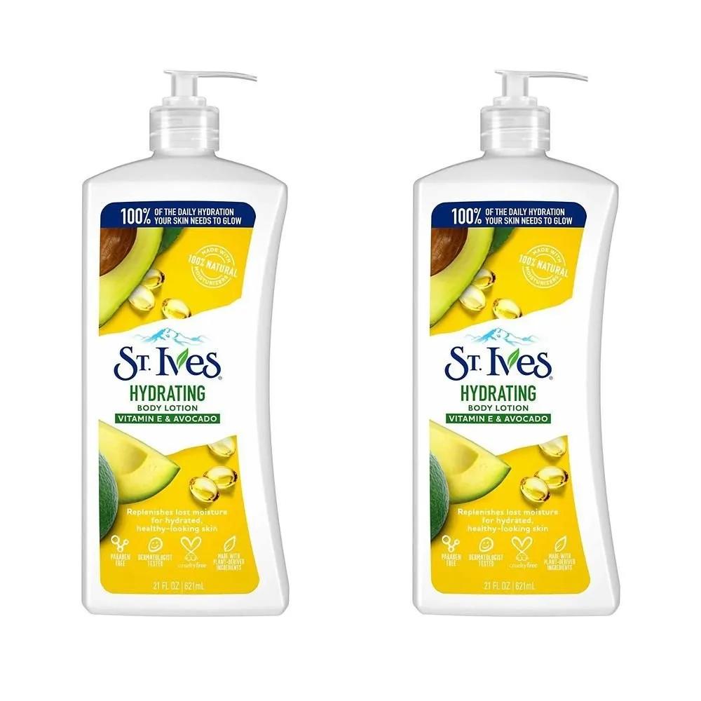 St. Ives Body Lotion 621ml 2-Pack Hydrating Vitamin E Avocado St. Ives Hydrating Hand & Body Lotion