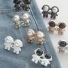 Button Clasps Spaceman Pants Button Tightener Zinc Zinc Alloy Jean Buttons for Loose Jeans  Party