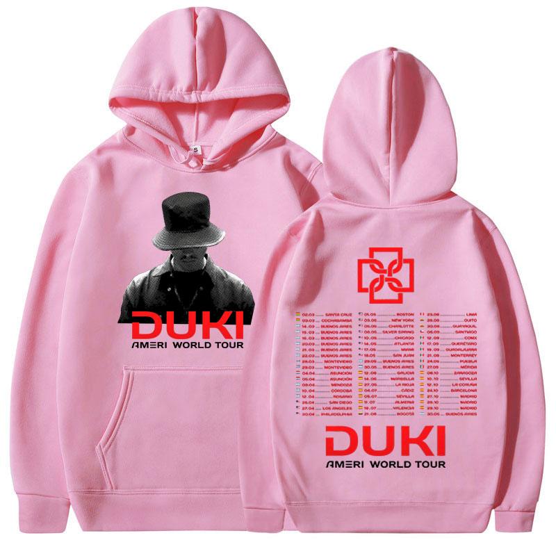 Rapper Duki Ameri Welttournee 2025 Hoodies Fan-Geschenk Männer Frauen Lässiges Übergroßes Sweatshirt Mode Hip Hop Langarm Pullover