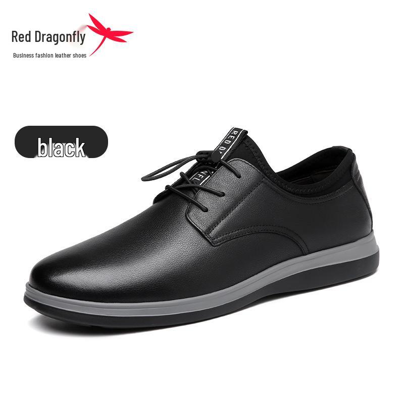 Red Dragonfly Men s Genuine Leather Business Casual Flat Shoes 39