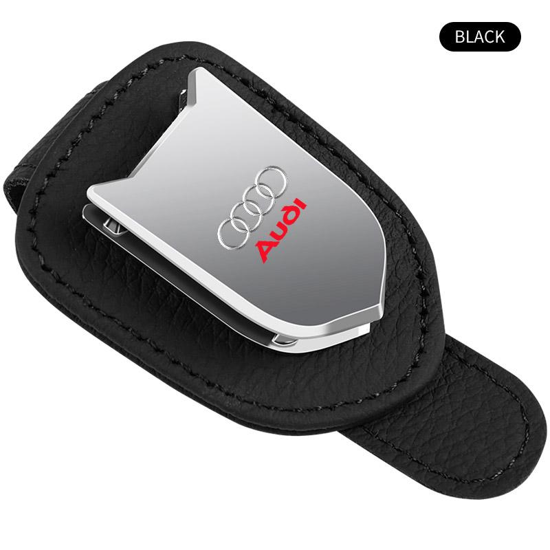 Car Auto Sun Visor Glasses Box Sunglasses Clip Card Ticket Holder Stand for Audi A3 A4 B5 B6 A3 8P 8V 8L A5 A6 C6 C5 A1 A7 A8 Q2 Q3 TT RS3 RS4