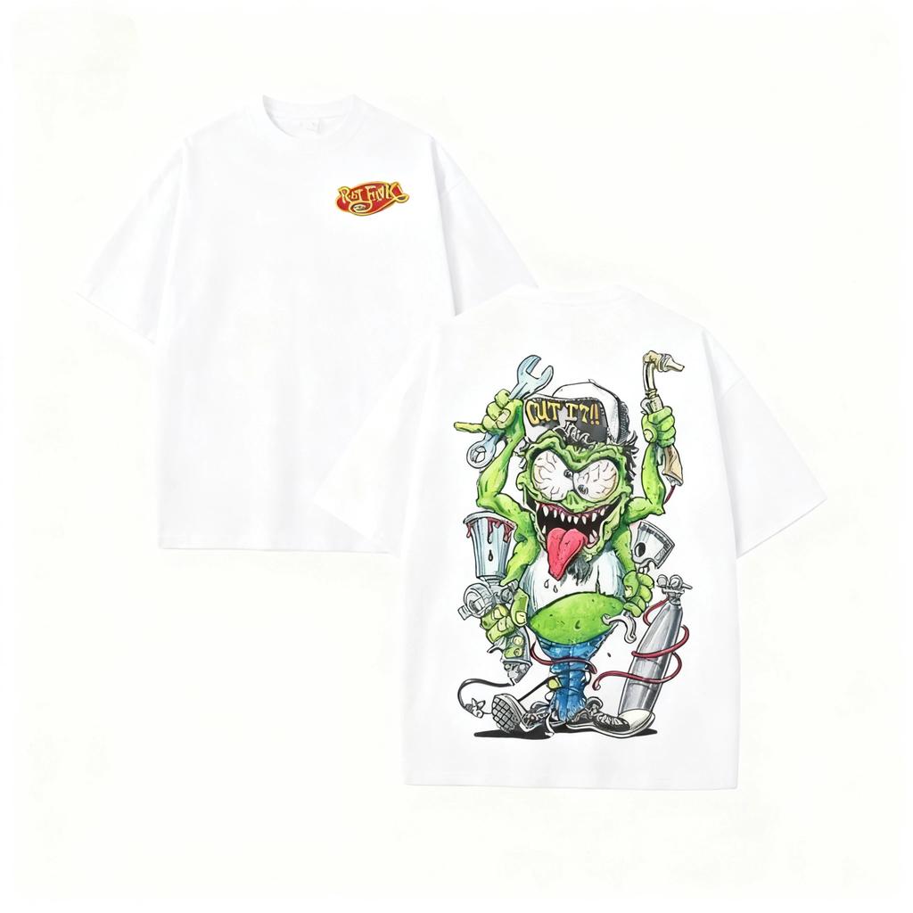 Rat Fink Unisex T-shirt Premium Quality Organic 100% Cotton Mens Solid T-shirt. Both Men and Women Can Wear Short Sleeves Soft