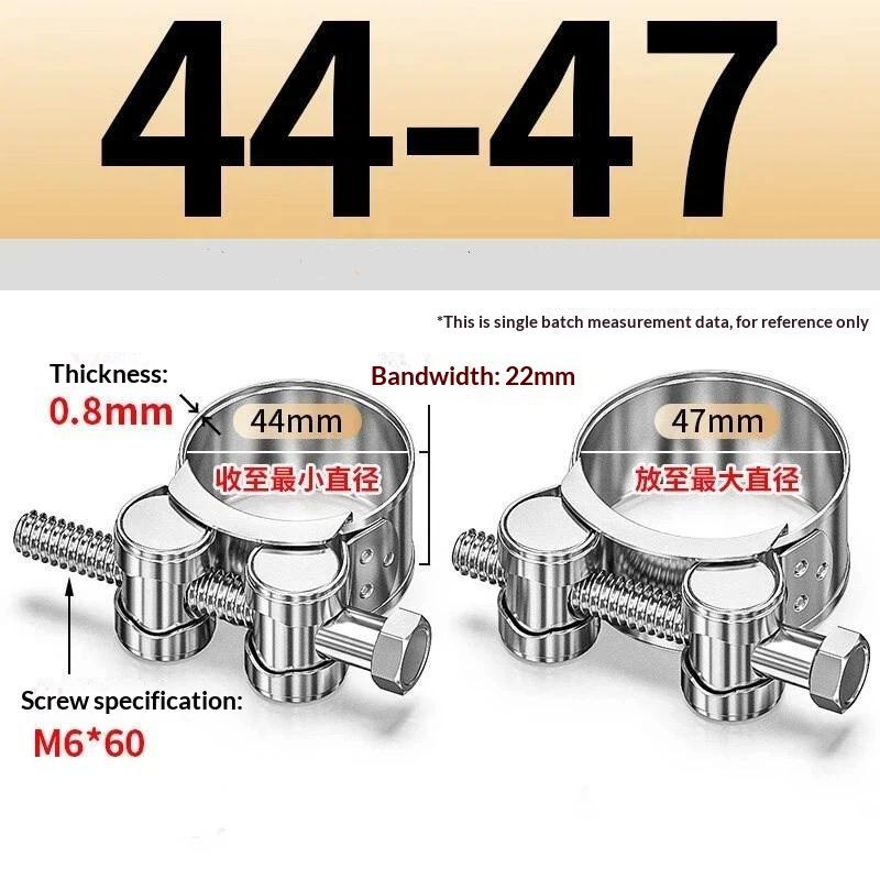 Zinc-plated Iron Hose Clamps Adjustable Rust Resistant For Plumbing Automotive Repair