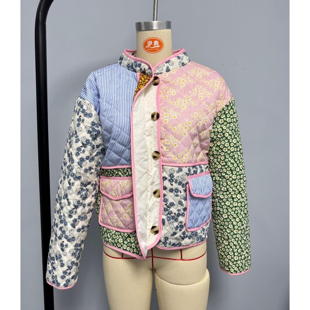 

Новое пальто в стиле стритвир с принтом пэчворк для женской осени и зимы L