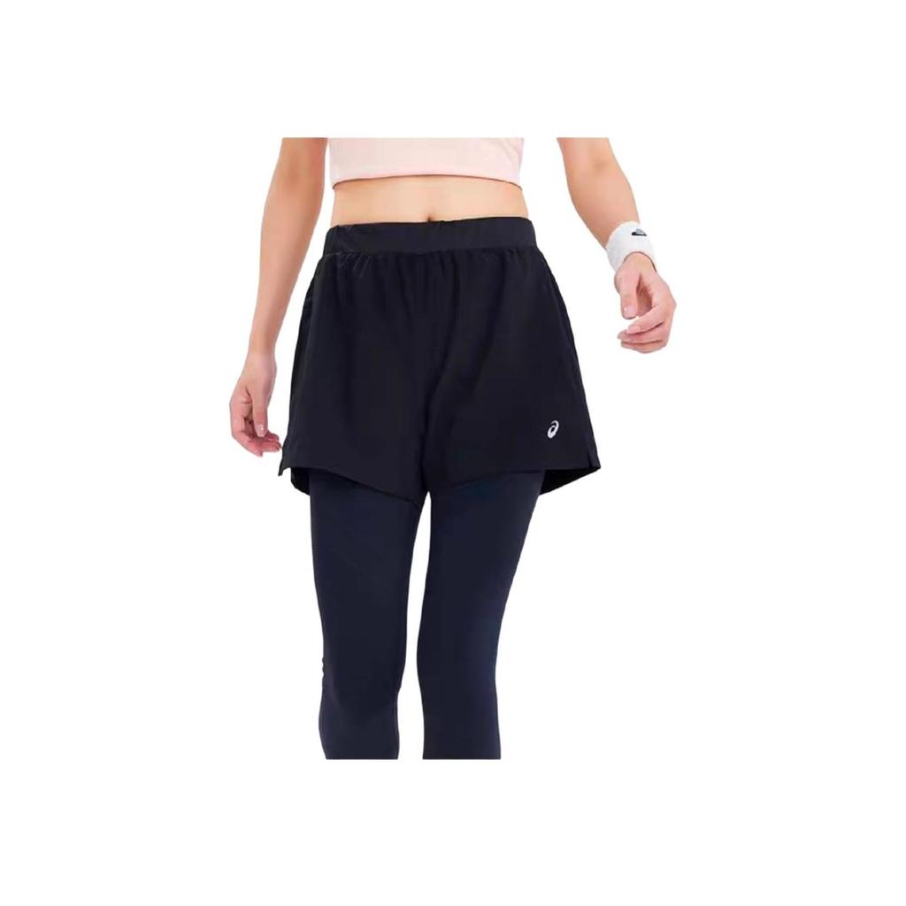 Asics Outdoor Casual Reflective Night Running Quick-Dry Elastic Sports Shorts Women Shorts Black 2012C954-001