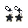 Sturdy Resin Star Keychain Retro Black And White Design For Keys Backpacks Or Phone Decors Lightweight Fashionable Friendship Gift