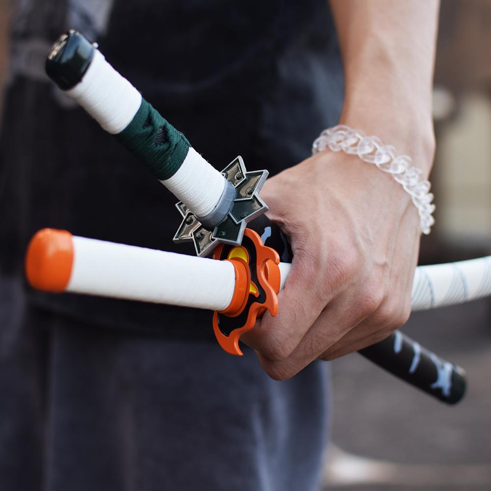 40cm Demon Slayer Metal Katana Kimetsu No Yaiba Cosplay Prop  Japanese Samurai Sword Ninja Knife Real Size Katana Anime Toy Gift