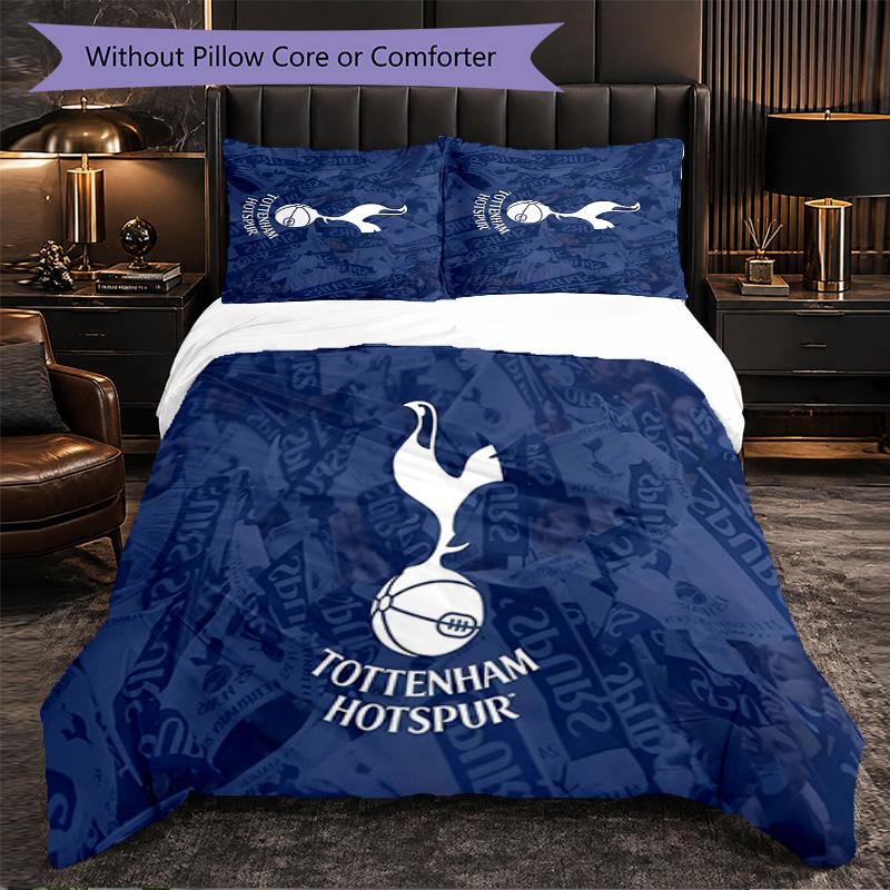 Tottenham Hotspur 3-delige Beddengoedset Zachte Dekbedovertrekset met Kussenslopen Bedrukte Slaapkamer Decoratieset voor Thuis