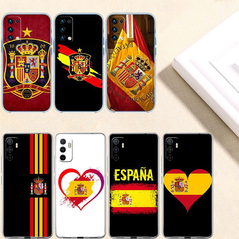 Spain Flag Transparent Phone Case for Motorola Moto E22I E22S E22 E32 E40 E7 E7I G Plus Power Play Stylus G22 G14