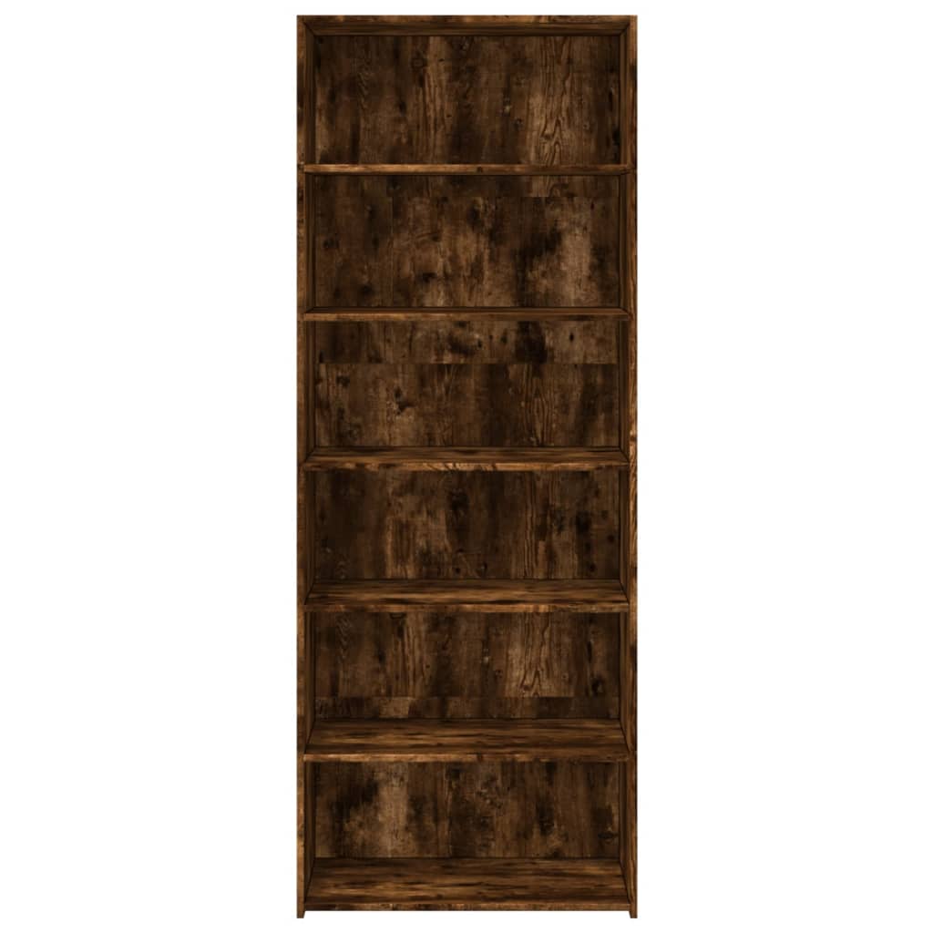 Highboard Smoked Oak 70x41x185 Cm Engineered Wood