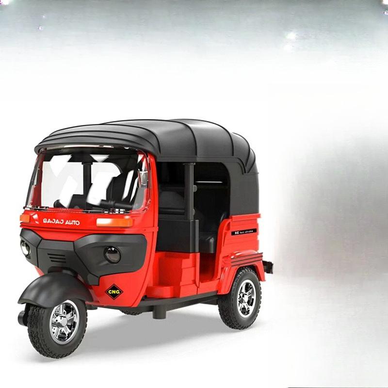 1:14 Alloy Tricycle Pullback Car with Light Music Model Toy Vintage Car Model Hot Sale