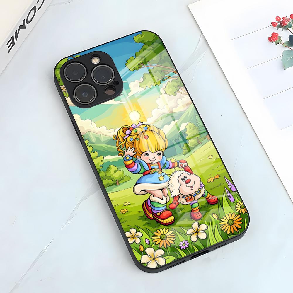 Cartoon R-Rainbow Brite Phone Case For IPhone 17 Pro Max 15 Pro 16 14 Plus 12 13 Mini 11 Pro Shockproof Glass Cover