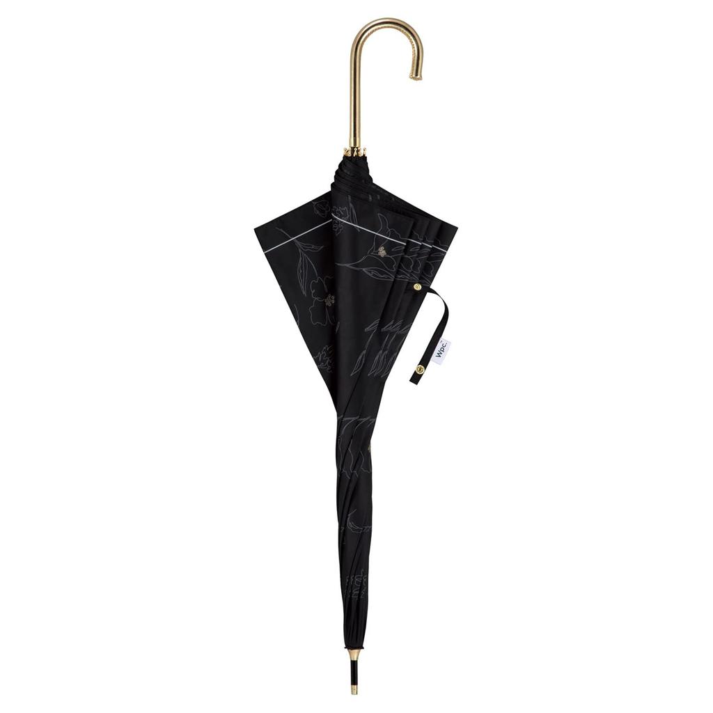Parasol Shading Flower Drawing Black Shading UV Cut Both Sun and Long Umbrella 55 Cm Ribs for Commuting To Work or Ladies [2025] Wpc. 100% Rate/100%