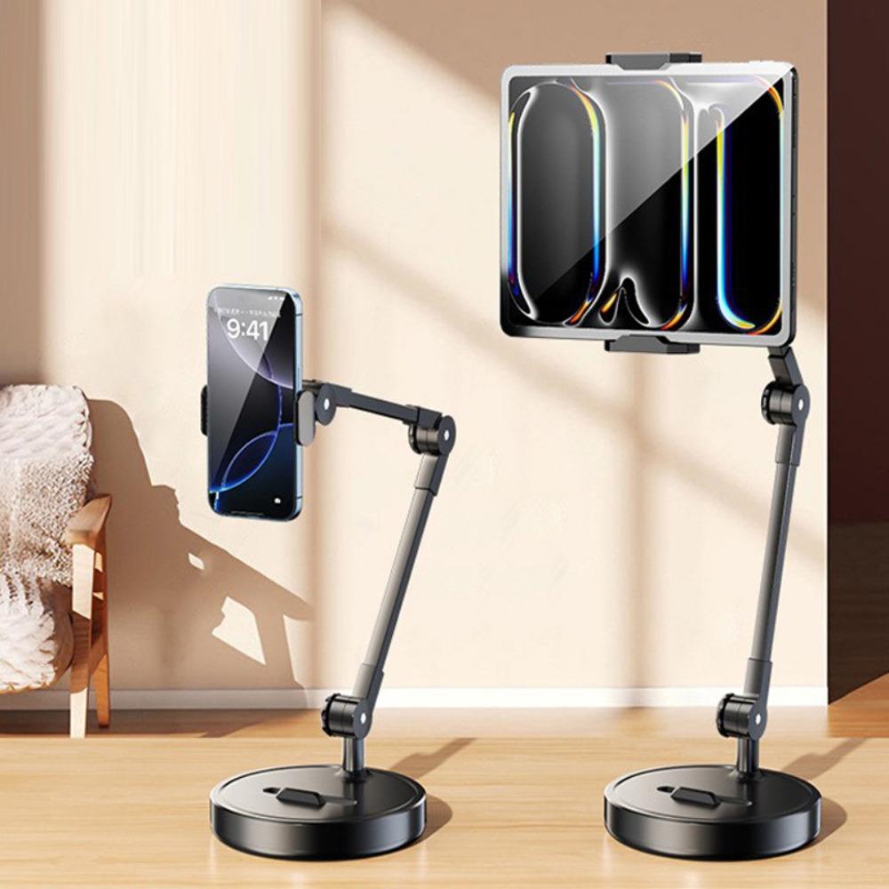 Stable Base Telescopic Phone Stand 360° Rotate Desktop Phone Holder Tablet Stand Live Learning