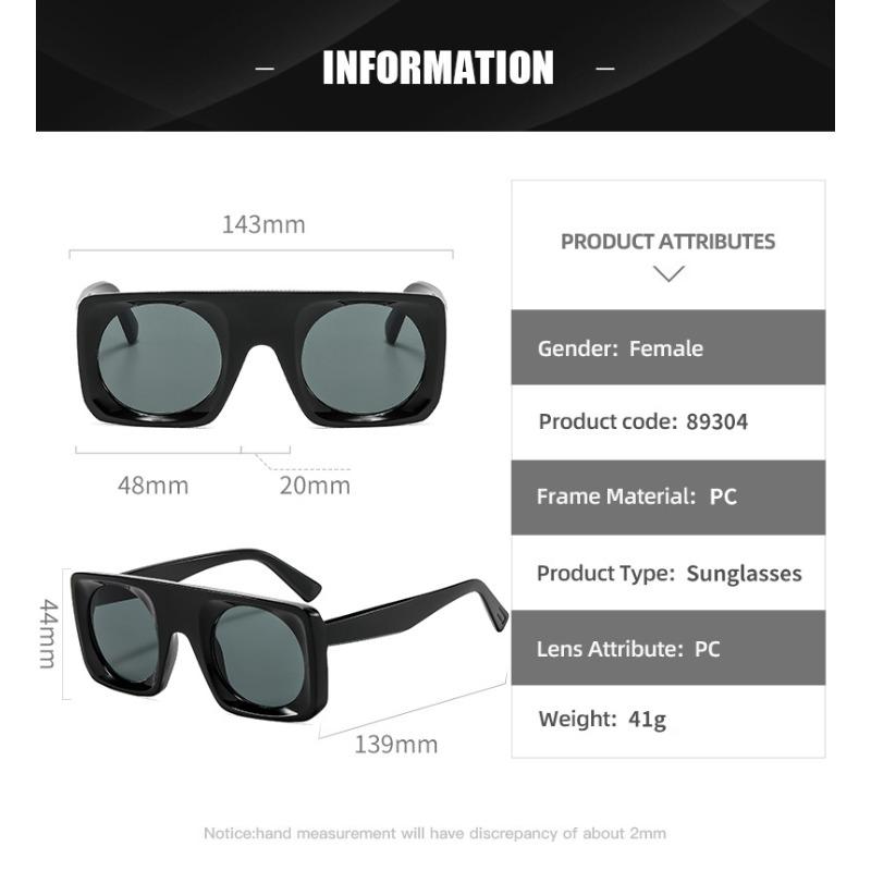 New Oversized Square Frame Sunglasses with PC Lenses Unisex Fashion UV400 Protection for Outdoor Driving Daily Stylish Wear