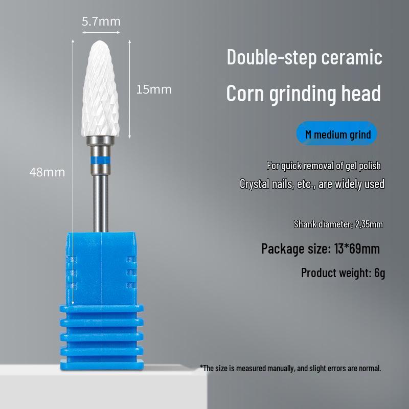 Ceramic Nail Grinding Head: Corn & Umbrella Types for Polish and Dead Skin Removal