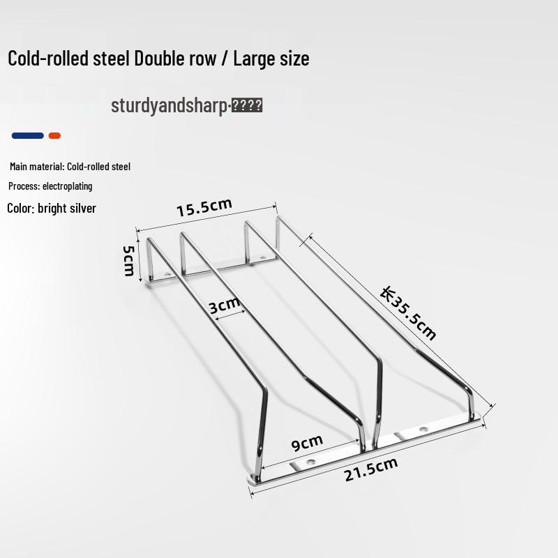 High-Stemmed 304 Stainless Steel Wine Glass Storage Rack for Red Wine Glasses