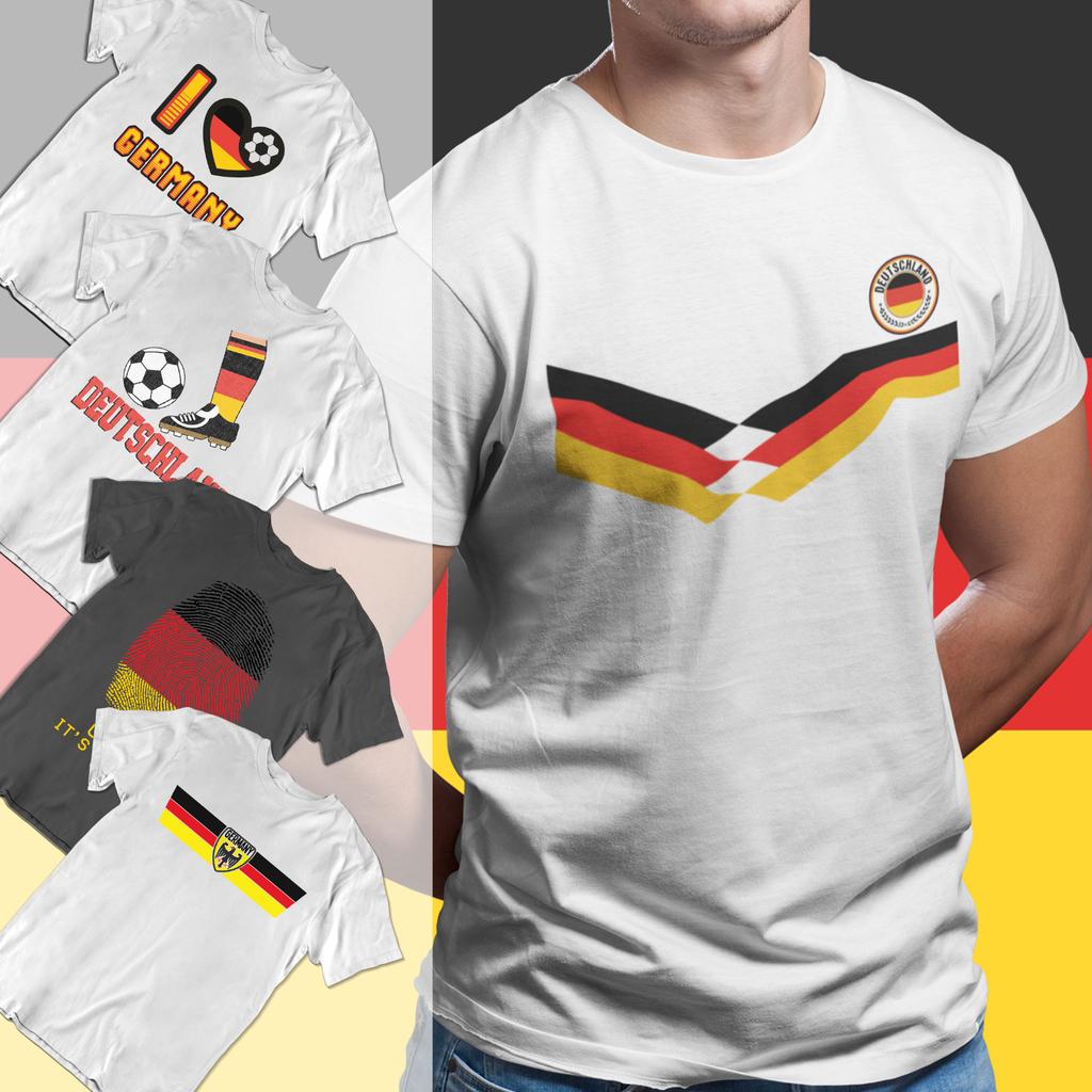 Scelta da Uomo T-shirt Regular Fit Calcio GERMANIA Uomo Donna Magliette Top 2024 Coppa del Mondo Tedesca
