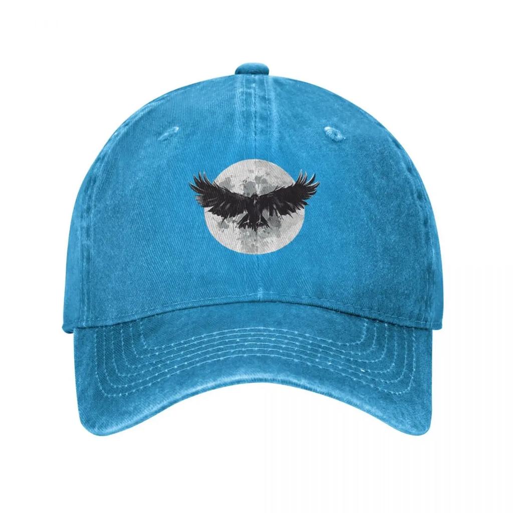 Raven Moon Baseball Cap Golf Hat Unisex For The Sun Kids Hat Foam Party Hat Unisexs Tennis Womens