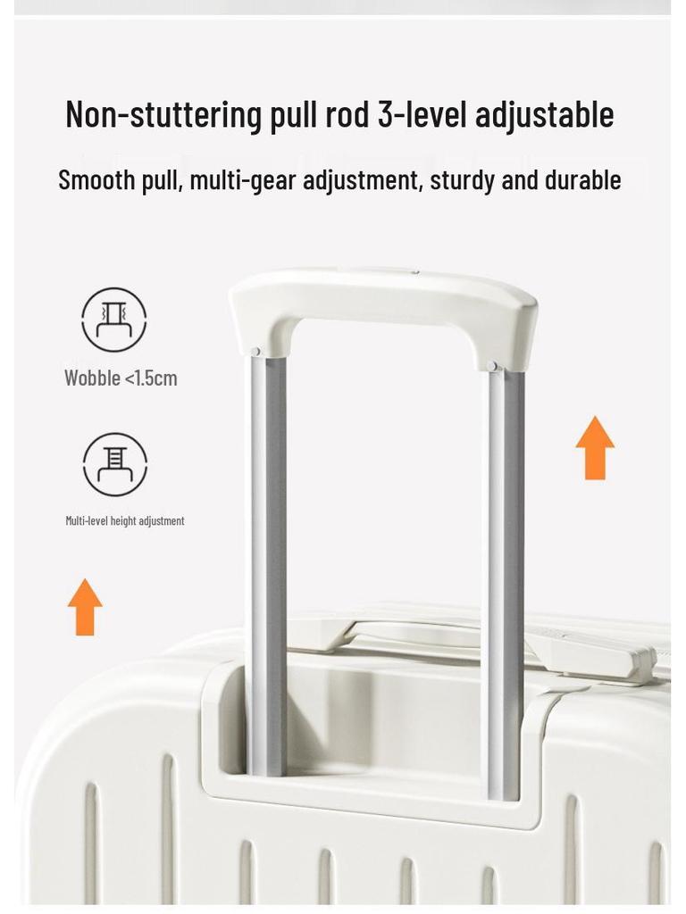 Durable Large Capacity Trolley Suitcase with Combination Lock and Universal Wheels