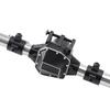 RC Car Front Rear Axle Black Stainless Steel Aluminum Alloy Anodized RC Front Rear Axle Set for SCX10 PRO