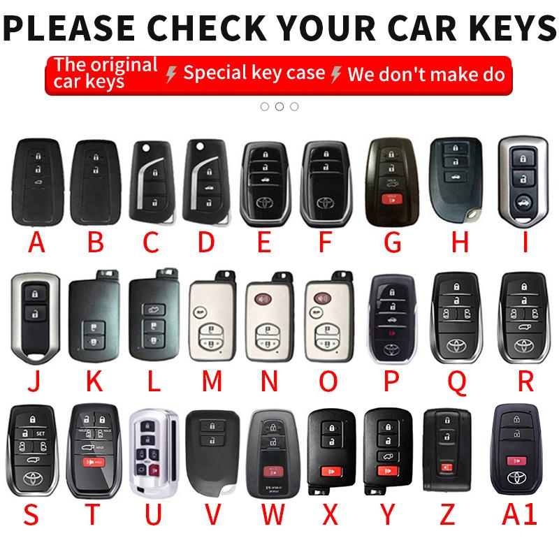 Husă Cheie Auto Pentru Toyota Hilux 2024 Yaris Corolla 2023 Rav4 2021 CHR Revo Auris Innova Highlander Venza Suport Chei