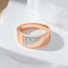 Smooth Golden Round Silver Plated Sparkling Zircon Personality Women Rings Wedding Party Luxury Jewelry