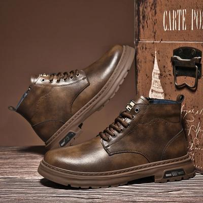Moda Botas Masculinas de Alta Qualidade Botas de Neve Quentes para Homens Botas de Cano Curto de Inverno Botas Curtas Masculinas Tênis para Exterior Botas de Motocicleta Feitas à Mão