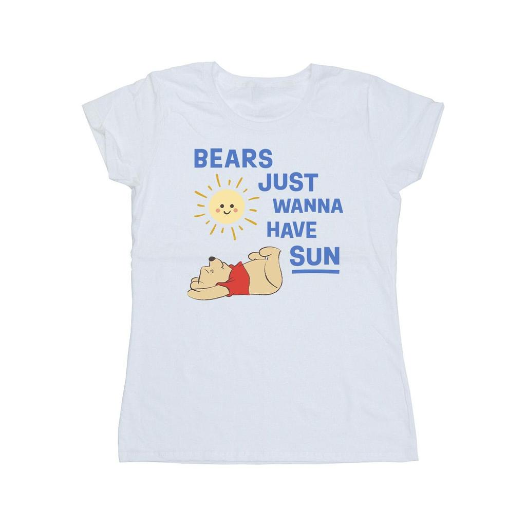 Disney Womens/Ladies Winnie The Pooh Bears Just Wanna Have Sun Cotton T-Shirt