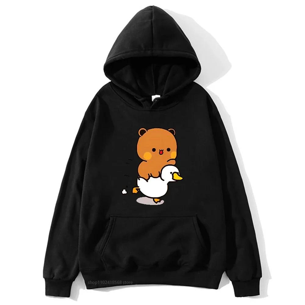 

Милый Бубу и Дуду катаются на белой утке Толстовка Одежда с капюшоном для мужчин женщин Судадера 3XL