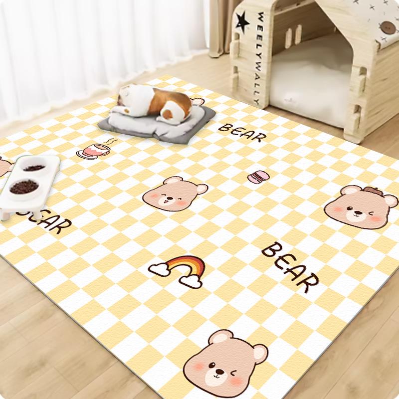 

Коврики из ПВХ для домашних животных: Водонепроницаемые, устойчивые к моче, нескользящие, устойчивые к грязи ковры для собачьих будок/заборов. 60*90 cm