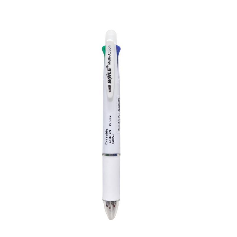 Creative 5 In 1 Press Erasable Neutral Pen 0.7mm Blue Blck Red Green Refills Mechanical Pencil Writing Painting Stationery