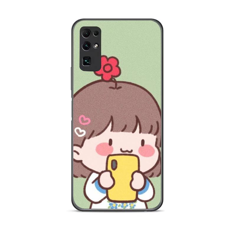 Cute Cartoon Girl Phone Case For Huawei G7 G8 P7 P8 P9 P10 P20 P30 Lite Mini Pro P Smart Plus Cove Fundas