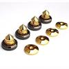 Flushbay Metal Speaker Adjustable for Audio Sound Improvement 4-Pack Spikes, Height, Speakers, (Gold)