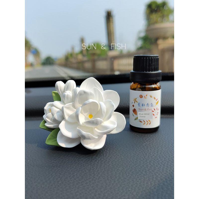 Jasmine Car Fragrance, Car Air Conditioner Vent Perfume, Car Interior Decoration, Gardenia Flower Aroma Diffuser Stone