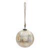 Hill Interiors Burnished Glass Fluted Bauble