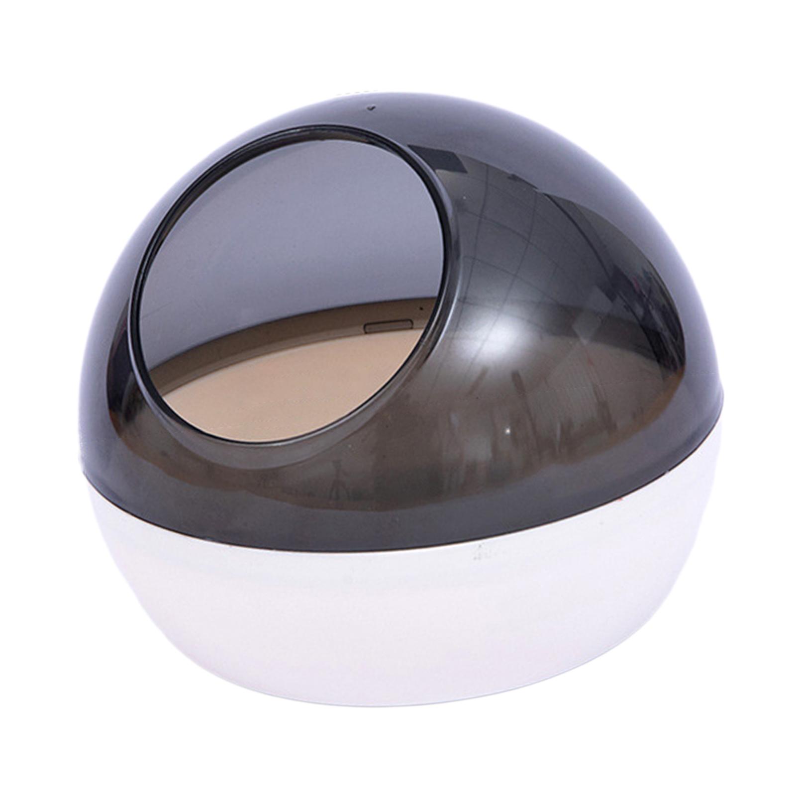 

Hamster Sand Bath Toilet Pet Bathroom Bath House 15.5x12cm Bathtub Digging Sand Container for Gerbil Mice Squirrels Hedgehog сірий колір