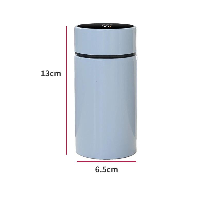 Intelligent mini pocket thermos cup 200ml temperature display water bottle stainless steel vacuum bottle thermos bottle