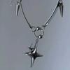 Star Pendant Necklace Alloy Texture Tassels Clavicle Chain Adjustable Length for Daily Wear and Special Occasions