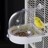 Clear Hanging Bird Bath Splashproof Bath Shower Bird food bowl Space Saving Design Bird Cage Accessories