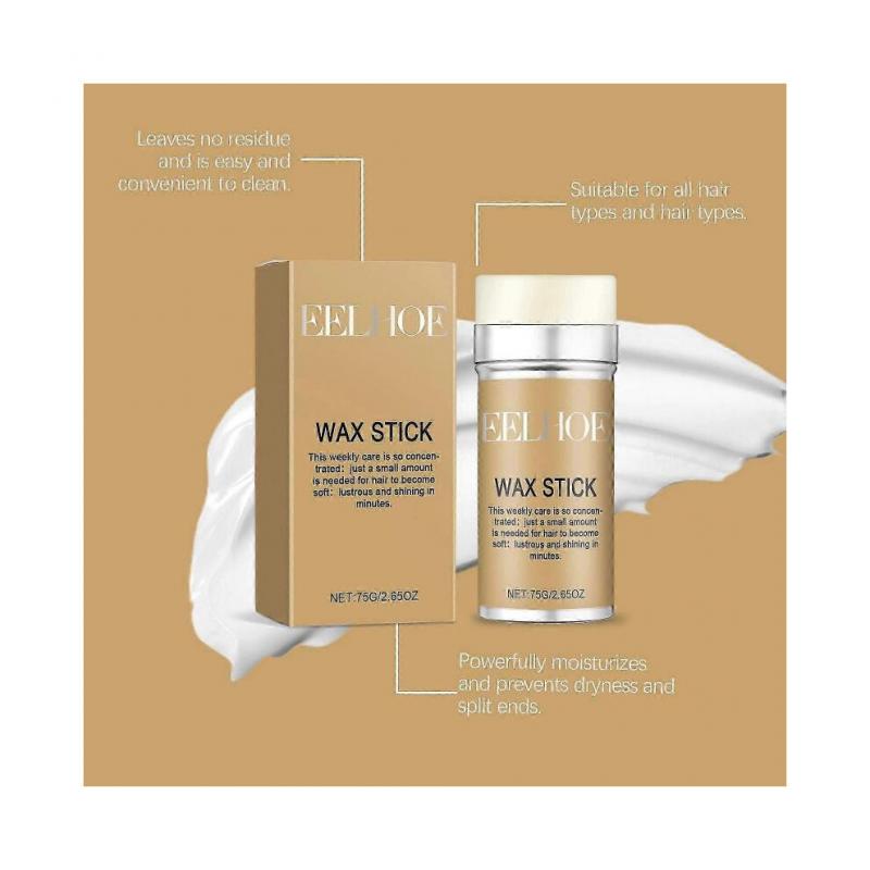 Eelhoe Hair Wax Stick Hair Styling Broken Hair Care Natural Gloss Solid Shape Portable Hair Wax