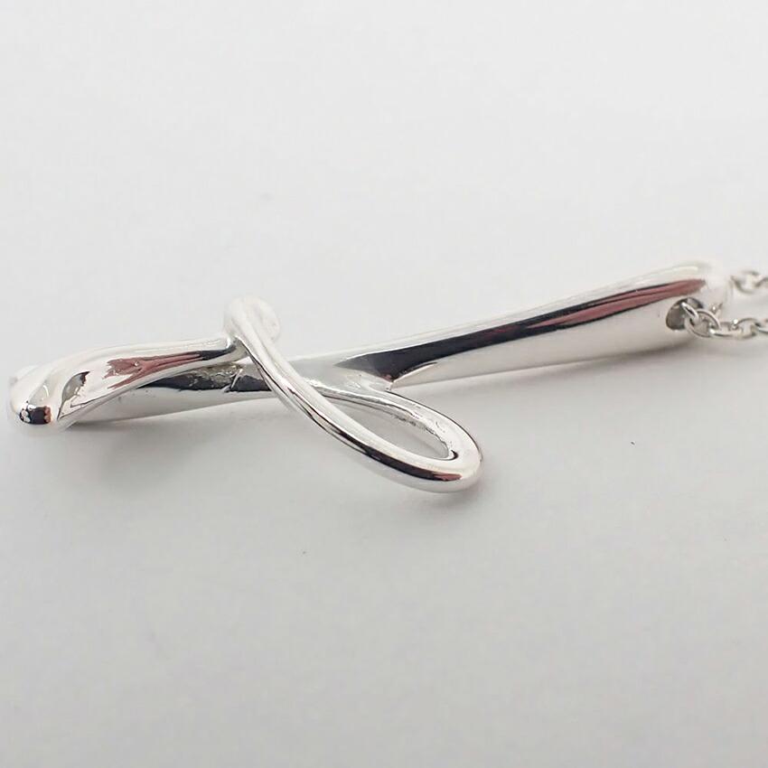 [Used] TIFFANY 925 Initial K Pendant Necklace j112-2