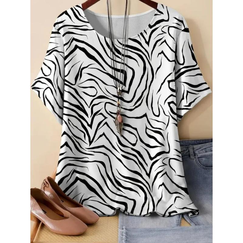 3D Printed Women's T-shirt Summer Fashion Breathable Versatile