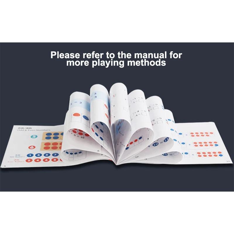 Zabawka Montessori Dziesięciopolowa Kognitywna Liczba Cyfrowa Liczenie Dzieci Trening Logiczny Matematyki Pomoce Dydaktyczne Wczesnej Edukacji Gra Matematyczna dla Dzieci