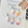 5pcs Miffy Keychain Creative High-value Animation Cartoon Doll Doll Shape Girl Heart Student Diy Schoolbag Pendant Decoration